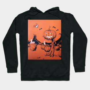 Evil Pumpkin Vintage Halloween Hoodie